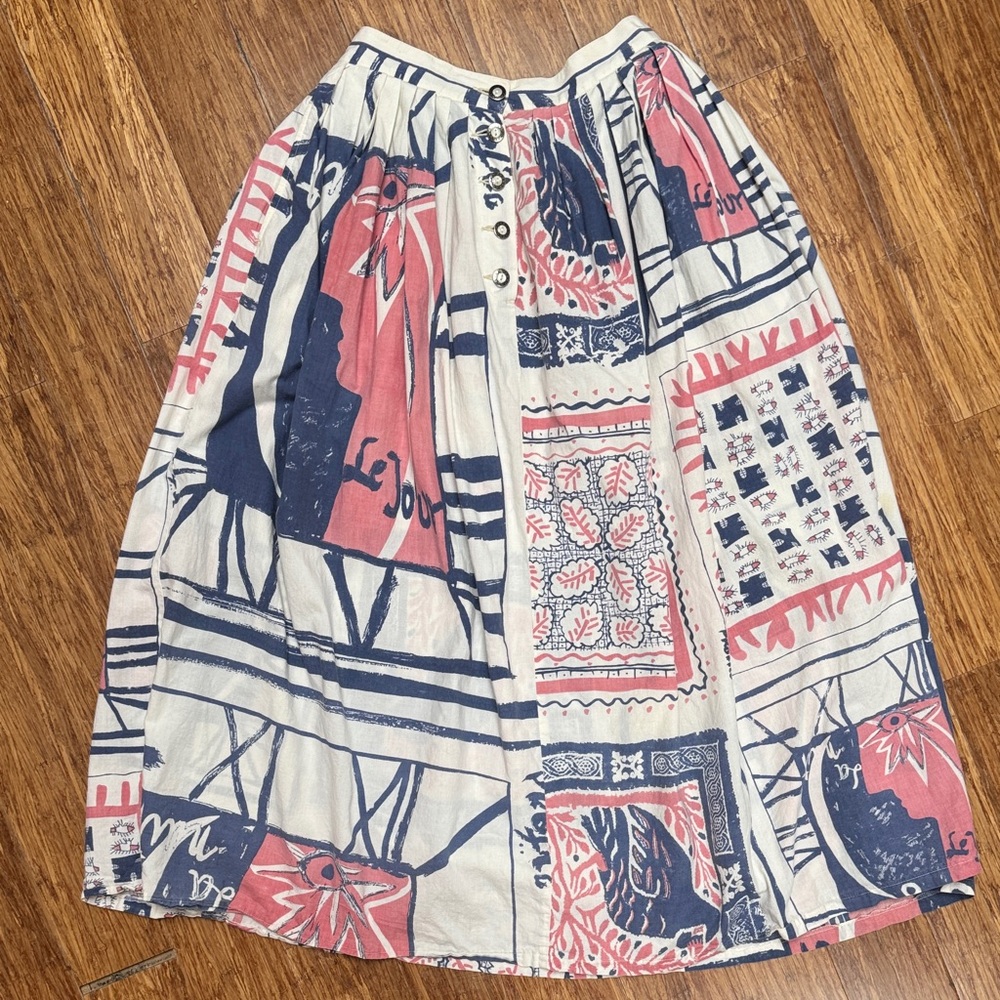 Vintage 80’s Full A-Line Skirt w/Pockets